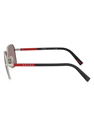 Prada Men's 57MM Rectangular Sunglasses | Thumbnail 3 Prada Men's 57MM Rectangular Sunglasses | Thumbnail 3