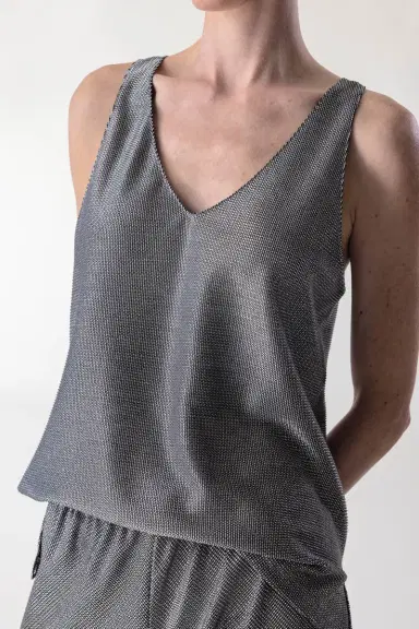 PETER COHEN Bias Pant - Silver Mesh | Thumbnail 3