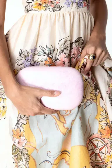 JEFFREY LEVINSON Elina Plus Clutch - Baby Pink Blossom | Thumbnail 2
