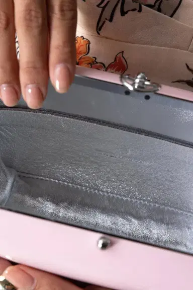 JEFFREY LEVINSON Elina Plus Clutch - Baby Pink Blossom | Thumbnail 3