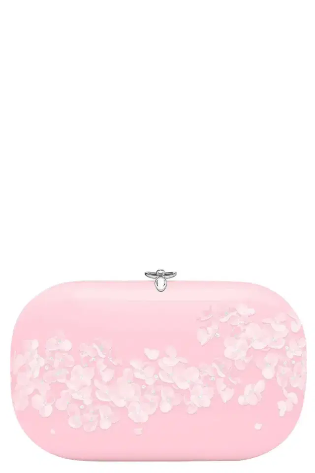 JEFFREY LEVINSON Elina Plus Clutch - Baby Pink Blossom