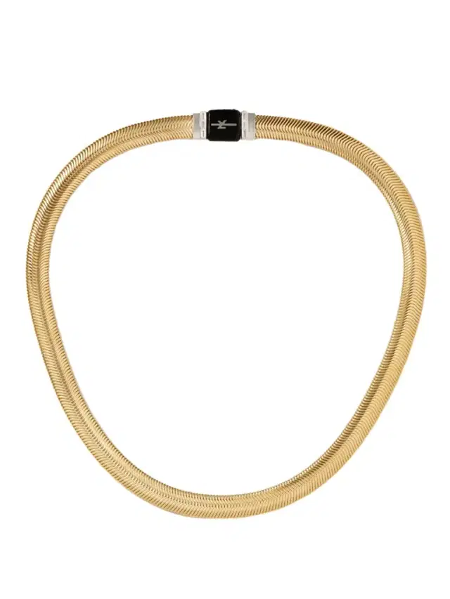 Nikos Koulis Feelings 18-karat White And Yellow Gold, Diamond And Enamel Necklace