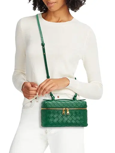 Bottega Veneta Women's Bang Bang Intrecciato Leather Crossbody Vanity Case Bag | Thumbnail 2 Bottega Veneta Women's Bang Bang Intrecciato Leather Crossbody Vanity Case Bag | Thumbnail 2