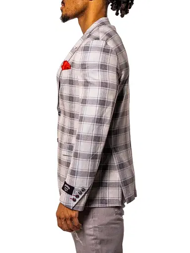 Maceoo Men's Unconstructed Descartes Blazer - Blue | Thumbnail 4 Maceoo Men's Unconstructed Descartes Blazer - Blue | Thumbnail 4