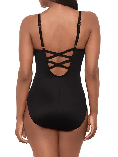 Miraclesuit Swim Women's Paka Mayan Temptation Abstract One-Piece Swimsuit - Blue Black - Size 16 | Thumbnail 4 Miraclesuit Swim Women's Paka Mayan Temptation Abstract One-Piece Swimsuit - Blue Black - Size 16 | Thumbnail 4