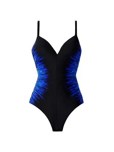 Miraclesuit Swim Women's Paka Mayan Temptation Abstract One-Piece Swimsuit - Blue Black - Size 16 | Thumbnail 1 Miraclesuit Swim Women's Paka Mayan Temptation Abstract One-Piece Swimsuit - Blue Black - Size 16 | Thumbnail 1