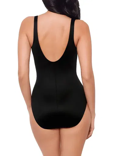 Miraclesuit Swim Women's Paka Mayan Temptress Abstract One-Piece Swimsuit - Blue Black - Size 16 | Thumbnail 4