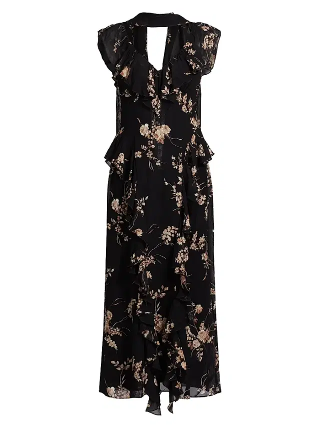 Reformation Women's Silvana Floral Georgette Dress - Sybil