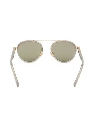 ZEGNA Men's 51MM Round Metal Sunglasses - Grey Gold Grey | Thumbnail 5