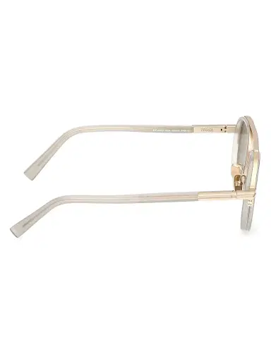 ZEGNA Men's 51MM Round Metal Sunglasses - Grey Gold Grey | Thumbnail 7