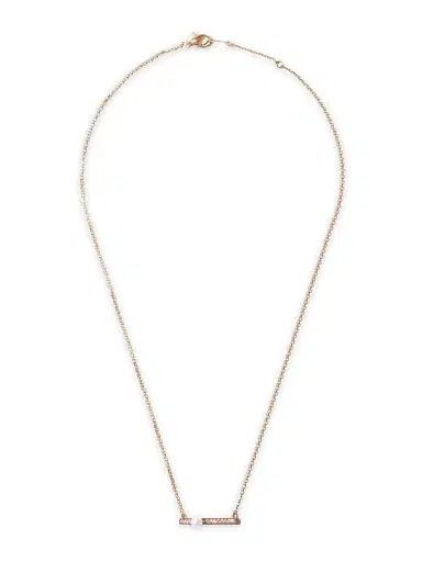 Mizuki Women's Sea Of Beauty 14K Yellow Gold, Freshwater Pearl & 0.09 TCW Diamond Bar Pendant Necklace - Pearl | Thumbnail 1 Mizuki Women's Sea Of Beauty 14K Yellow Gold, Freshwater Pearl & 0.09 TCW Diamond Bar Pendant Necklace - Pearl | Thumbnail 1