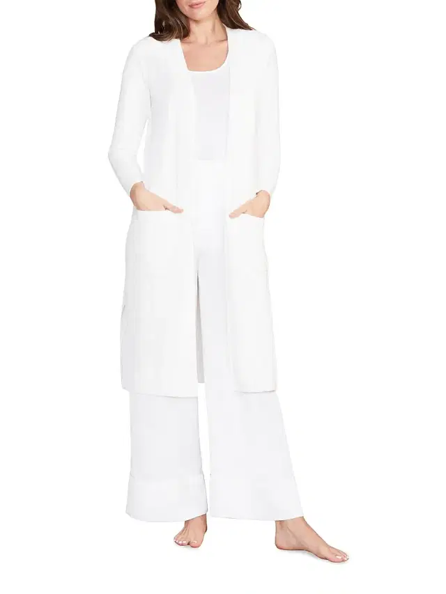 Barefoot Dreams Women's Cozychic Ultra Lite Long Cardigan - Pearl