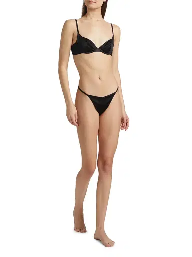 Kiki de Montparnasse Women's Tous Les Jours Demi Bra - Black - Size 36C | Thumbnail 2 Kiki de Montparnasse Women's Tous Les Jours Demi Bra - Black - Size 36C | Thumbnail 2