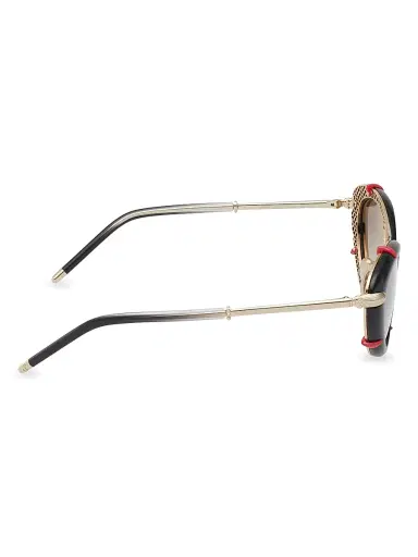Christian Louboutin Women's Miss Z 54MM Oval Sunglasses - Shiny Black | Thumbnail 7