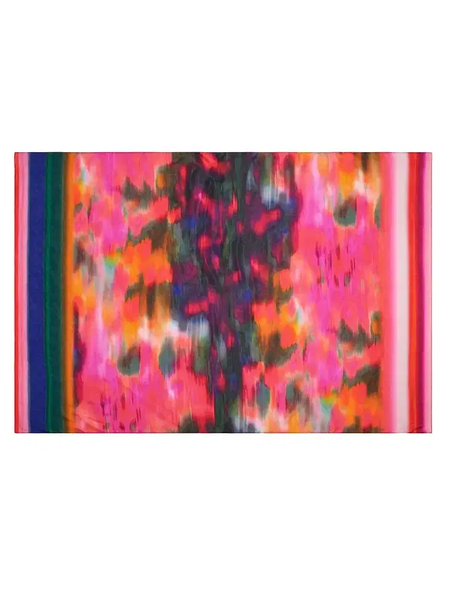 Women's Atmosphère Abstract Silk Sarong - Imprime Boreale