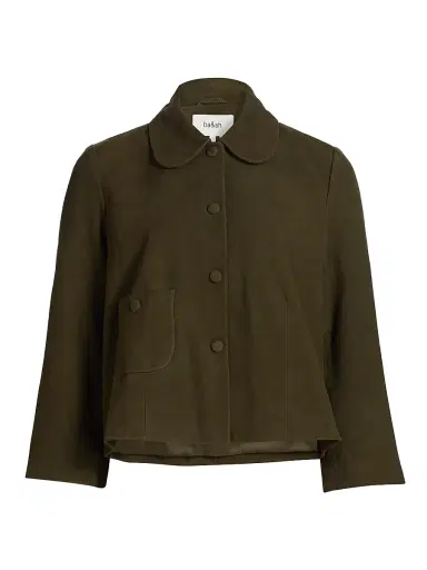 Ba&sh Women's Milos Leather Jacket - Khaki - Size Large | Thumbnail 1