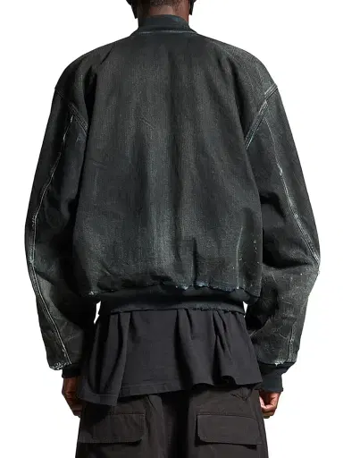 Balenciaga Women's Bomber Jacket - Blue - Size Large | Thumbnail 6 Balenciaga Women's Bomber Jacket - Blue - Size Large | Thumbnail 6