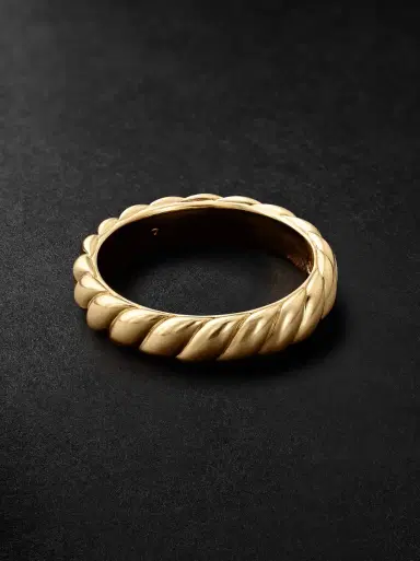 David Yurman Sculpted Cable 18-Karat Gold Ring - Men | Thumbnail 3