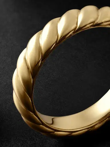 David Yurman Sculpted Cable 18-Karat Gold Ring - Men | Thumbnail 4