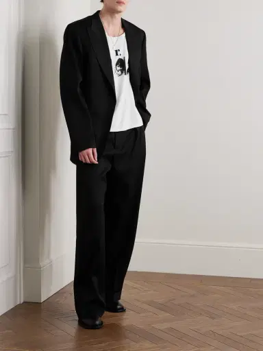 Enfants Riches Déprimés Boiler Room Wide-Leg Pleated Virgin Wool-Gabardine Trousers - Men | Thumbnail 2