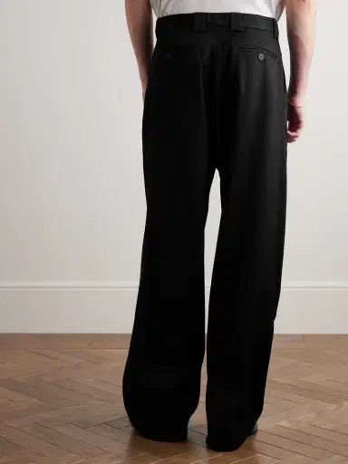 Enfants Riches Déprimés Boiler Room Wide-Leg Pleated Virgin Wool-Gabardine Trousers - Men | Thumbnail 4