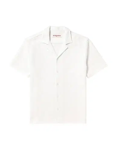 Orlebar Brown Maitan Camp-Collar Crocheted Cotton Shirt - Men | Thumbnail 1