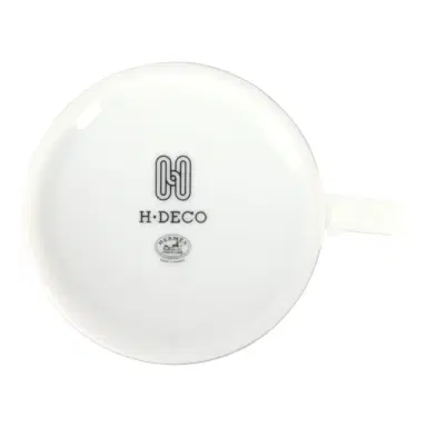 HERMÈS Hermes "H Deco" Black/White Porcelain Mug N°2 | Thumbnail 5