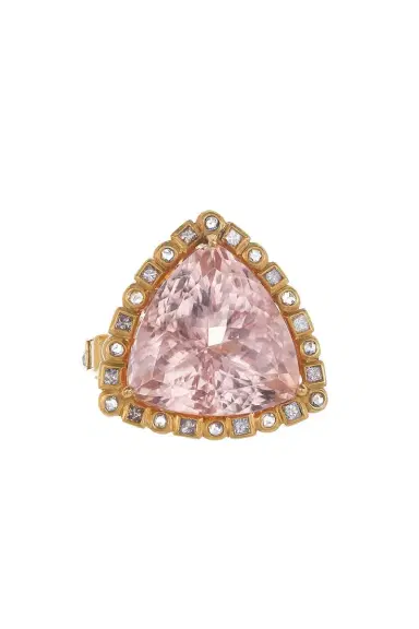 Coomi Morganite Diamond Trinity Ring | Thumbnail 1