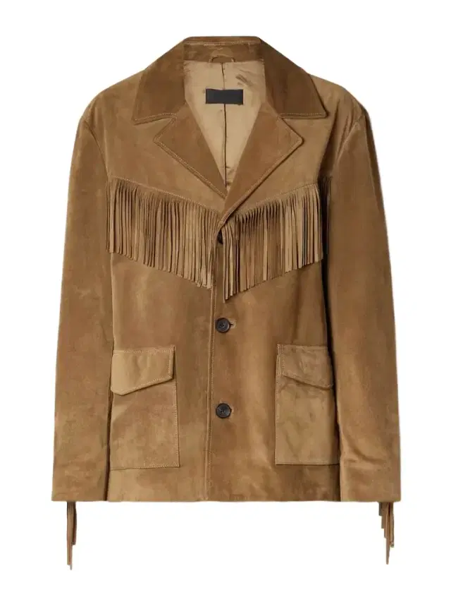 Maelle Fringed Suede Jacket
