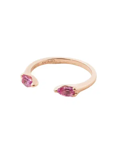 Anita Ko Orbit 18-karat Rose Gold Sapphire Ring | Thumbnail 1 Anita Ko Orbit 18-karat Rose Gold Sapphire Ring | Thumbnail 1