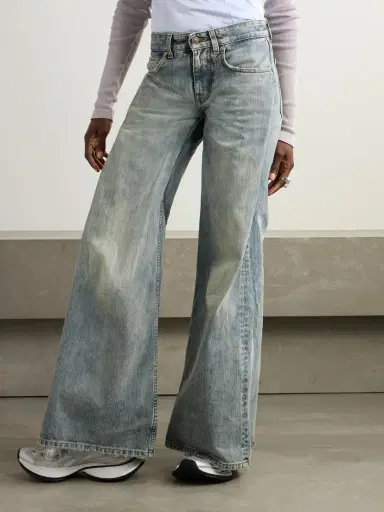 Balenciaga Distressed id-rise Wide-leg Jeans | Thumbnail 3