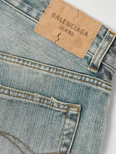 Balenciaga Distressed id-rise Wide-leg Jeans | Thumbnail 6