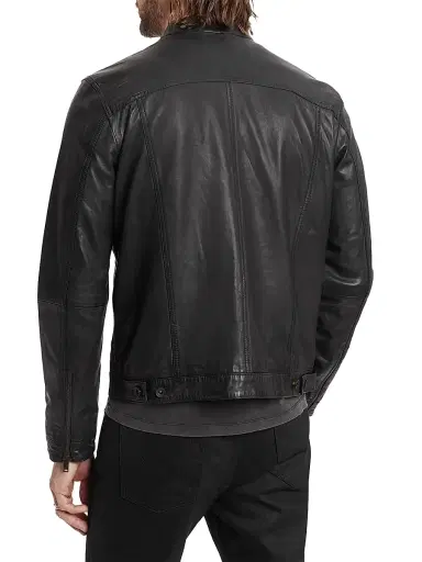 John Varvatos Star U.S.A. Men's Zip-Front Leather Jacket | Thumbnail 4 John Varvatos Star U.S.A. Men's Zip-Front Leather Jacket | Thumbnail 4