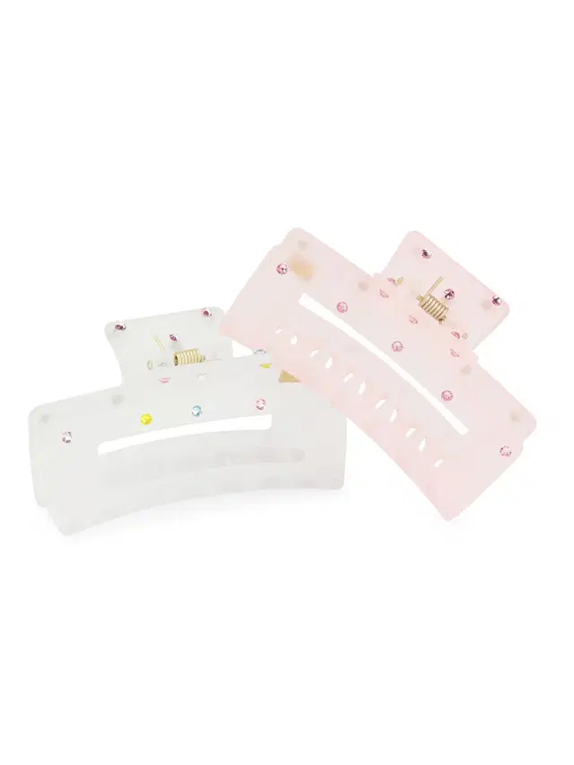 Girl's 2-Piece Crystal Claw Hair Clip Set