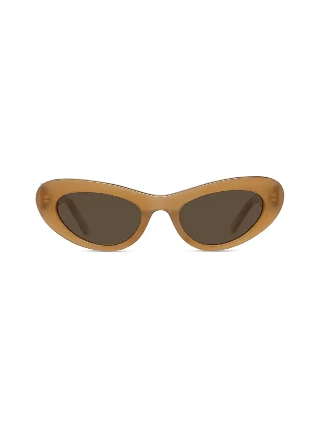 LOEWE Women's Slim 52MM Oval Sunglasses - Dark Grey Caramel