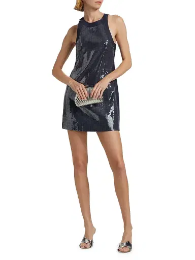 Cinq à Sept Women's Skyla Sequined Denim Minidress - Indigo Clear | Thumbnail 2
