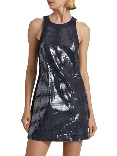 Cinq à Sept Women's Skyla Sequined Denim Minidress - Indigo Clear | Thumbnail 3