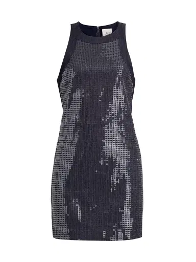 Cinq à Sept Women's Skyla Sequined Denim Minidress - Indigo Clear | Thumbnail 1