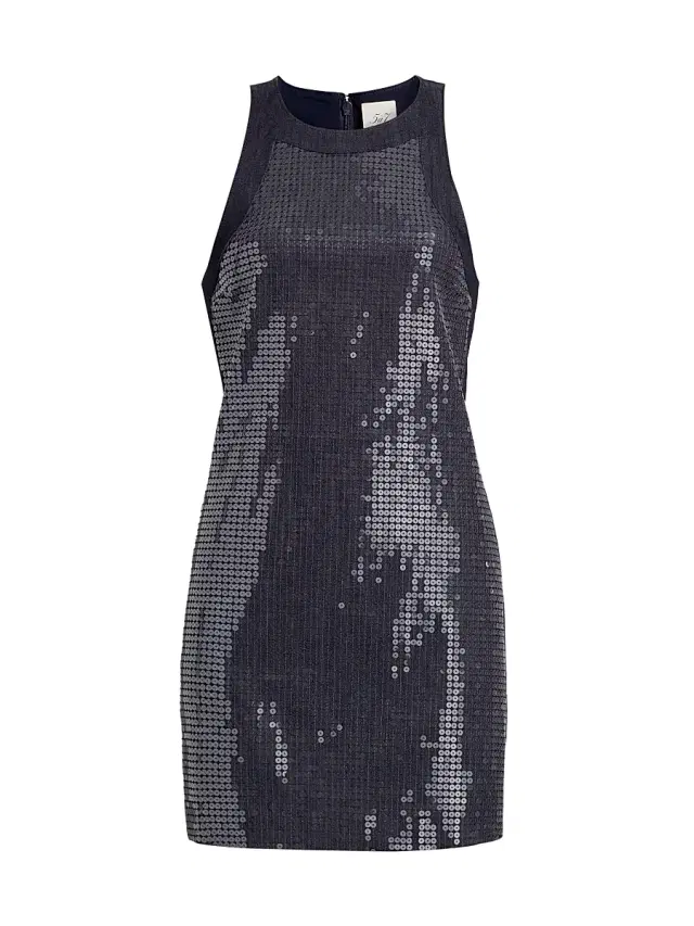 Cinq à Sept Women's Skyla Sequined Denim Minidress - Indigo Clear
