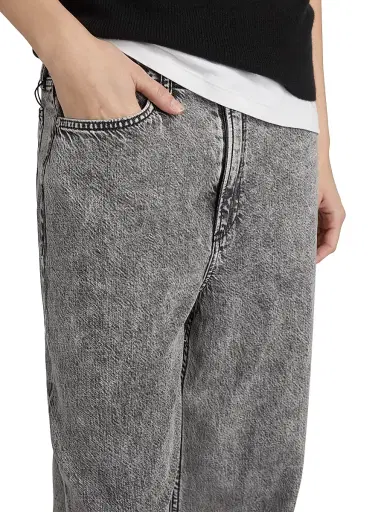 rag & bone Women's Featherweight Logan Wide-Leg Jeans - Slate Grey | Thumbnail 6