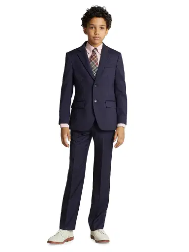 Polo Ralph Lauren Boy's Notch Lapel Two-Button Wool Suit - Classic Navy | Thumbnail 2 Polo Ralph Lauren Boy's Notch Lapel Two-Button Wool Suit - Classic Navy | Thumbnail 2