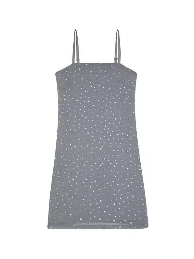 Theme Girl's Brooke Studded Dress - Silver