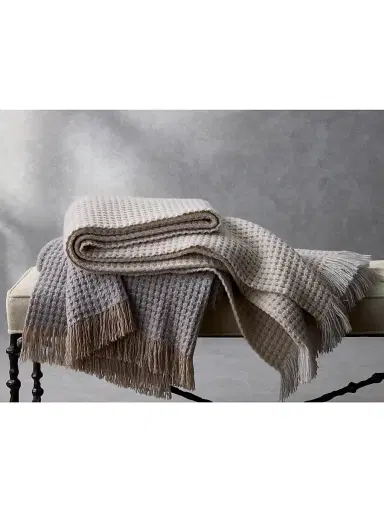 Matouk Cleo Throw Blanket - Cloud | Thumbnail 2