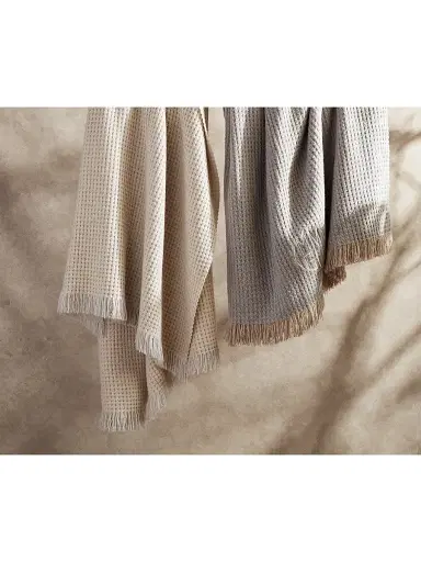 Matouk Cleo Throw Blanket - Cloud | Thumbnail 3