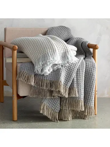 Matouk Cleo Throw Blanket - Cloud | Thumbnail 4