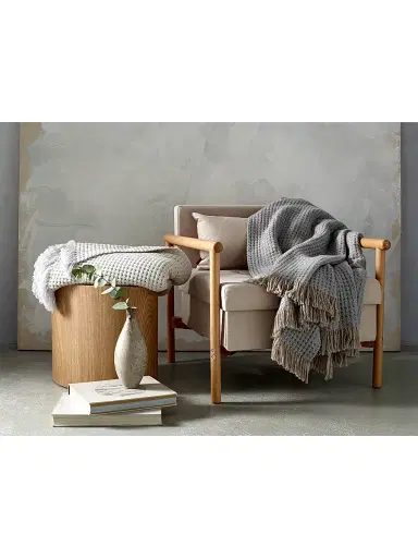 Matouk Cleo Throw Blanket - Cloud | Thumbnail 5