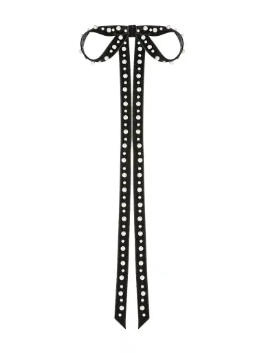 Jennifer Behr Women's Annalee Velvet Faux Pearl Bow Barrette | Thumbnail 1 Jennifer Behr Women's Annalee Velvet Faux Pearl Bow Barrette | Thumbnail 1