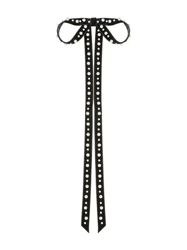 Jennifer Behr Women's Annalee Velvet Faux Pearl Bow Barrette - Black Pearl