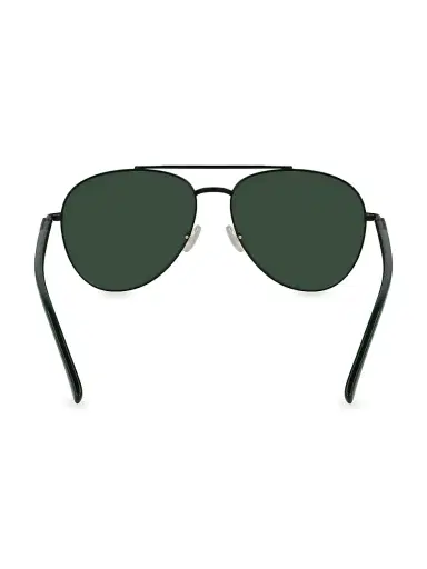 Ferragamo Men's Classic Logo 61MM Aviator Sunglasses - Black Matte Black | Thumbnail 5
