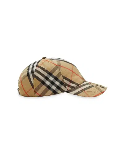 Burberry Women's Check Twill Cap - Sand Ip Check - Size XL | Thumbnail 2